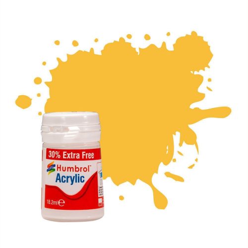 Humbrol - Humbrol Acrylic No24 Trainer Yellow Matt 18,2 ml  (14ml plus 30% extra free)