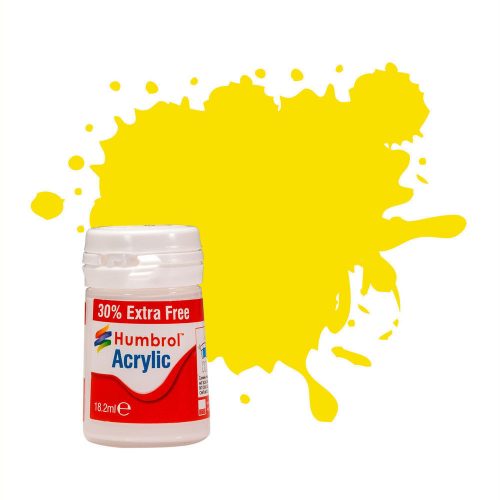 Humbrol - Humbrol Acrylic No 99 Lemon Matt 18,2ml (14ml plus 30% extra free)