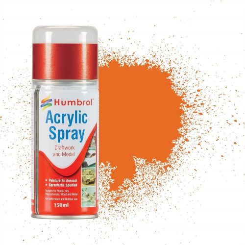 Humbrol - HUMBROL ACRYLIC HOBBY SPRAY 150ML No 18 Orange