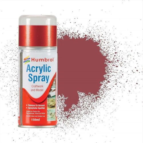 Humbrol - ACRYLIC HOBBY SPRAYS 150ML No 73 Matt Wine red Oxide - Modellers Spray 150 ML