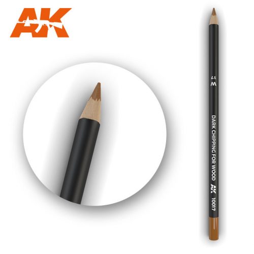 AK Interactive - Watercolor Pencil Dark Chipping For Wood