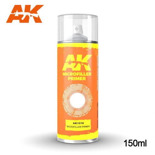 AK Interactive - Microfiller Primer - Spray 150Ml (Includes 2 Nozzles)