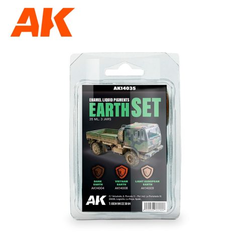 AK-Interactive - Earth Set - Liquid Pigment (3 Ref)