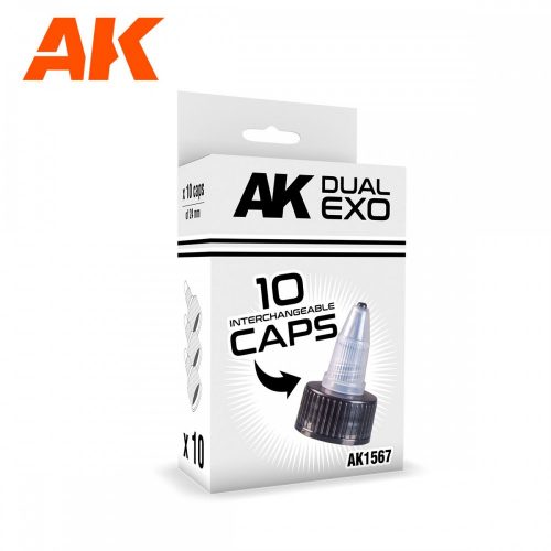 AK Interactive - Set Black Caps (24Mm Diameter)