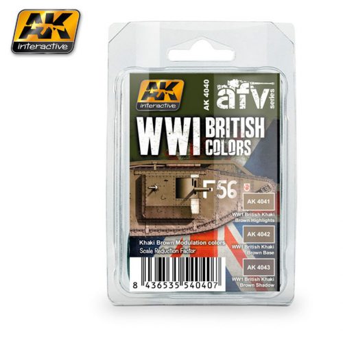 AK Interactive - Wwi British Colors (Khaki Brown Modulation Set)