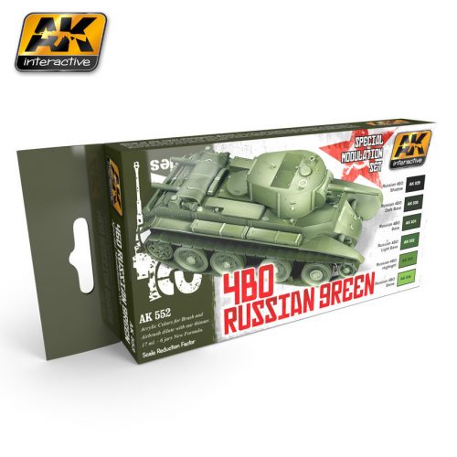 AK Interactive - 4Bo Russian Green Modulation Set