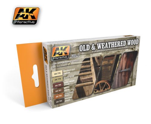 AK Interactive - Old And Weathered Wood Vol.1 Colors Set