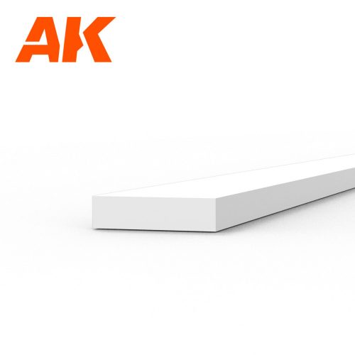 AK Interactive - Strips 0.75 x 3.00 x 350mm - STYRENE STRIP