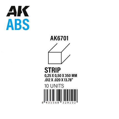 AK Interactive - Strips 0.25 x 0.50 x 350mm - ABS STRIP