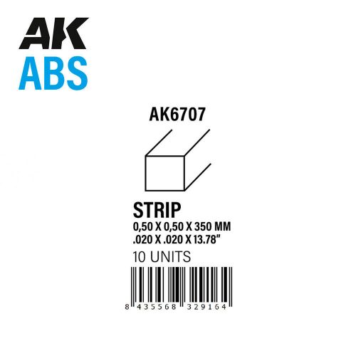 AK Interactive - Strips 0.50 x 0.50 x 350mm - ABS STRIP