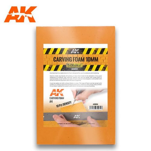 AK Interactive - CARVING FOAM 10MM A4 SIZE (305 x 228 MM)