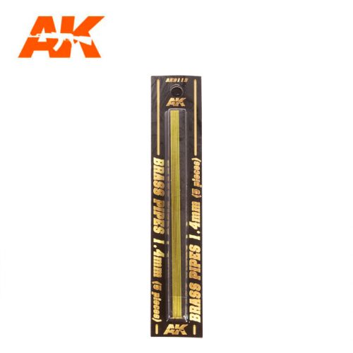 AK Interactive - Brass Pipes 1,4Mm, 5 Units