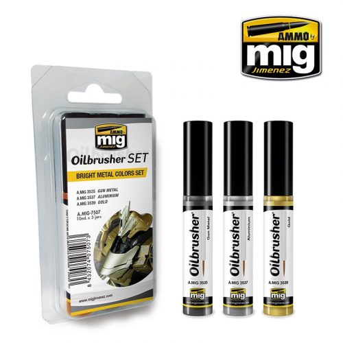 AMMO - Bright Metal Colors Oilbrusher Set