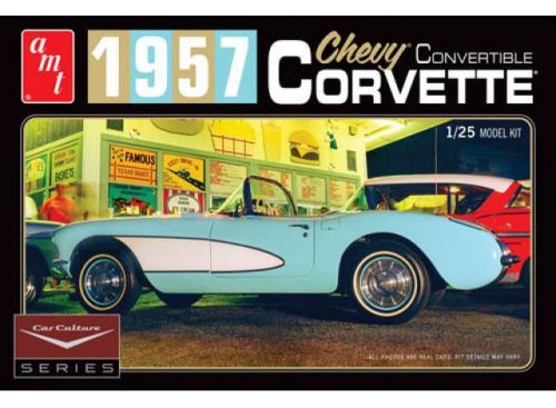 AMT - 1957 Chevrolet Corvette Convertiblemolded in white Cindy Lewis Car Culture Diorama