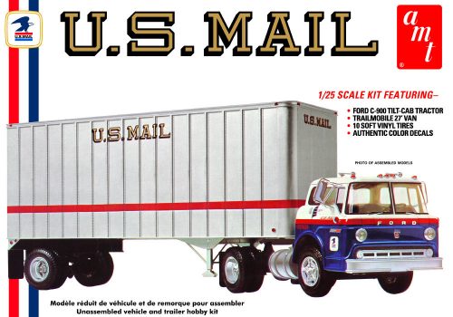 AMT - Ford C600 US Mail Truck w/USPS Trailer