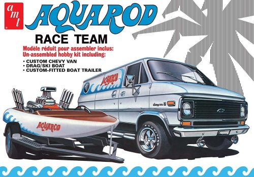 AMT - 1/25 Aqua Rod Race Team 1975 Chevy Van, Race Boat & Trailer