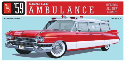 AMT - 1:25 1959 Cadillac Ambulance w/Gurney