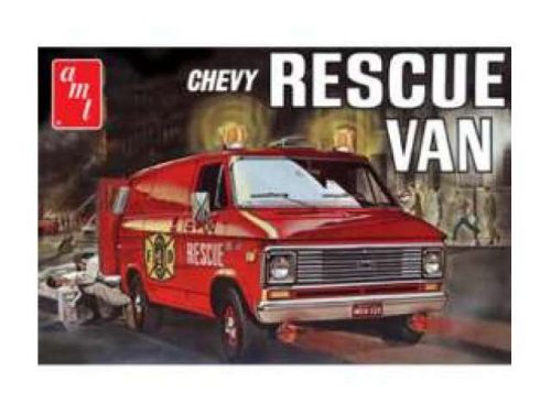 AMT - 1975 Chevrolet Rescue Van molded in red