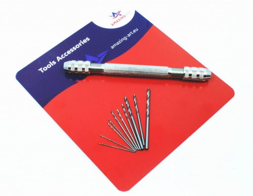 AmazingArt - Hand Drill Dual + 10 Drill Bits