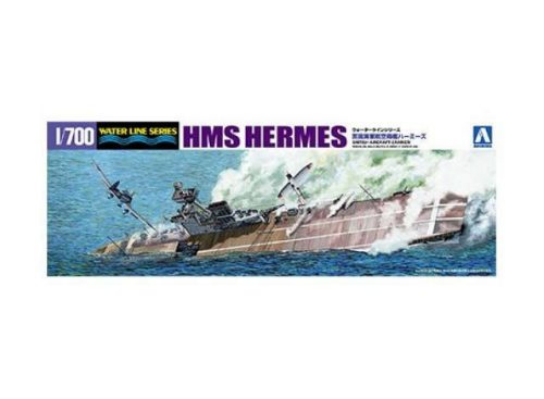 Aoshima - 1/700 British Aircraft Carrier HMS Hermes Battle of Ceylon Sea, plastic modelkit