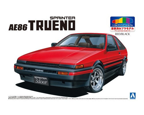 Aoshima - Toyota Ae86 Trueno 1983 Red Black