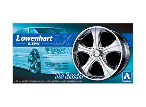 Aoshima - 1/24 Lowenhart LD5 LX 19 inch wheel & tire set, plastic modelkit