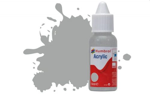 Humbrol - HUMBROL ACRYLIC DROPPER BOTTLE 14ML No.129 US Gull Grey Satin