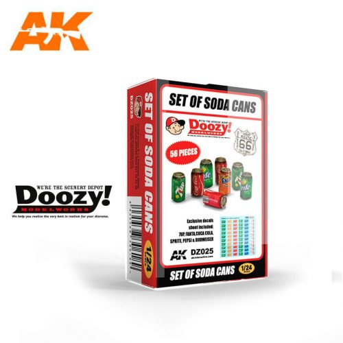 AK-Interactive  - Set Of Soda Cans 1/24