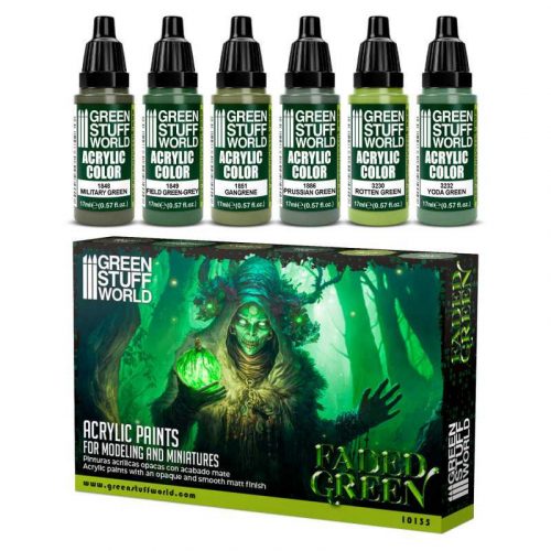 Grren Stuff World - Faded Green / Paint Set - Faded Green (6 pcs)