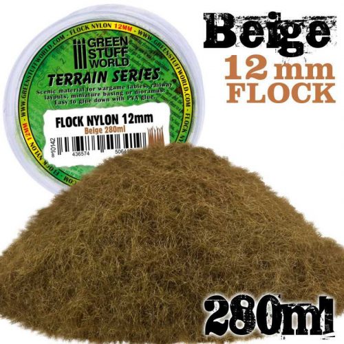 Green Stuff World - Static Grass Flock 12mm - Beige (280 ml)