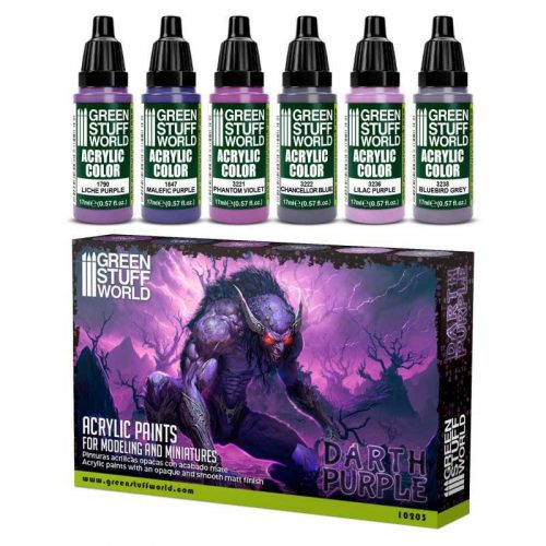 Grren Stuff World - Darth Purple / Paint Set - Darth Purple (6 pcs)