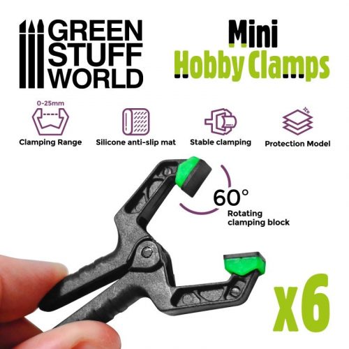 Green Stuff World - Mini hobby clamps (6 pcs)