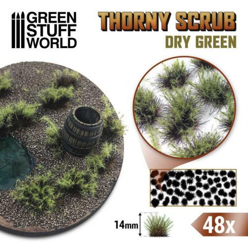 Green Stuff World - Thorny Scrubs - DRY GREEN (48 pcs.)