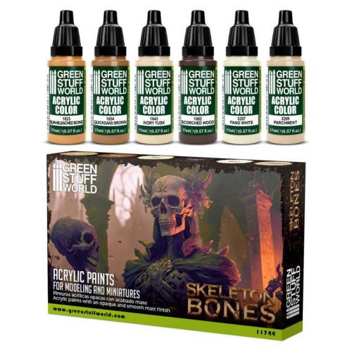 Grren Stuff World - Bones / Paint Set Acrylic Colors - Bones(6 pcs)