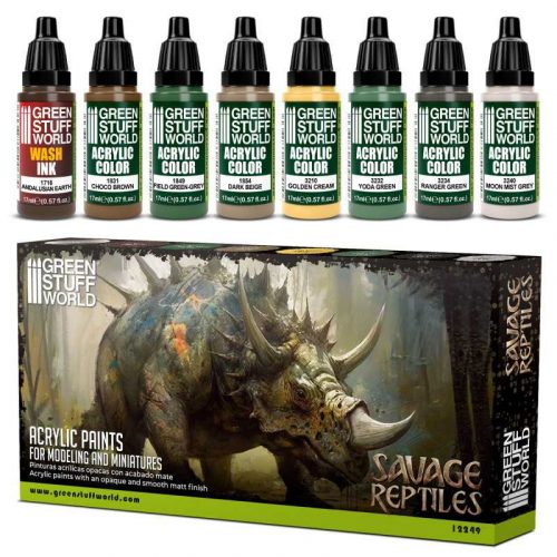 Grren Stuff World - Paint Set - Savage Reptiles (8 pcs)