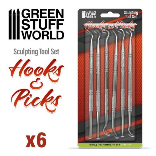 Green Stuff World - Hook and Pick tool Set (6 pcs.)