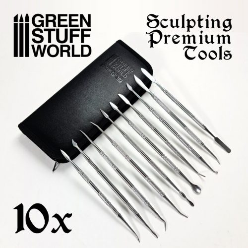 Green Stuff World - 10x Professional Sculpting Tools with case