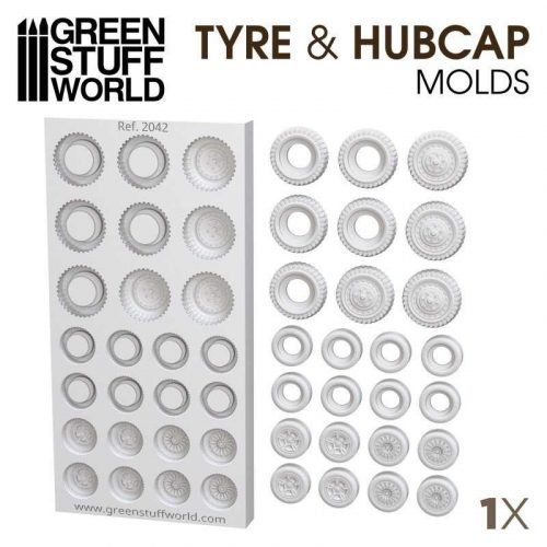 Green Stuff World - Tyre And Hubcap Texture
Silicone Stamp