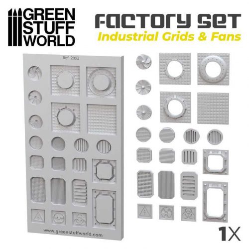 Green Stuff World - Industrial Grids And Fans Silicone Mould