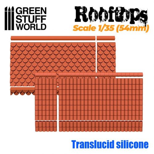 Green Stuff World - Silicone Molds - Rooftops 1/35 (54mm) 