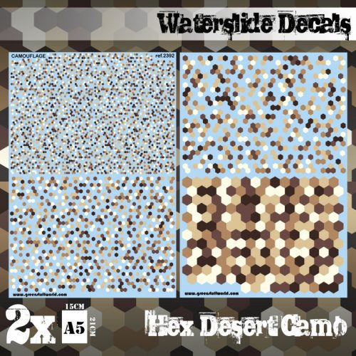 Green Stuff World - Waterslide Decals - Hex Desert Camo