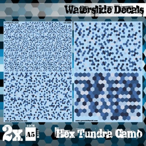 Green Stuff World - Waterslide Decals - Hex Tundra Camo