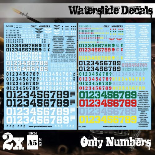 Green Stuff World - Waterslide Decals - Only Numbers