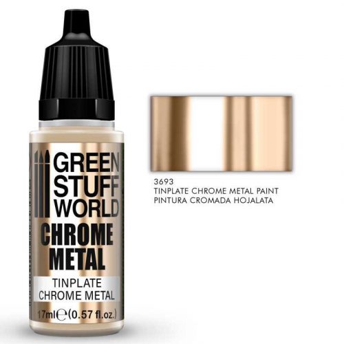 Green Stuff World - Chrome Metal Paint - Tinplate Color 17Ml