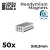 Green Stuff World - Neodymium Magnets 3x0'5mm - 50 units (N35) 