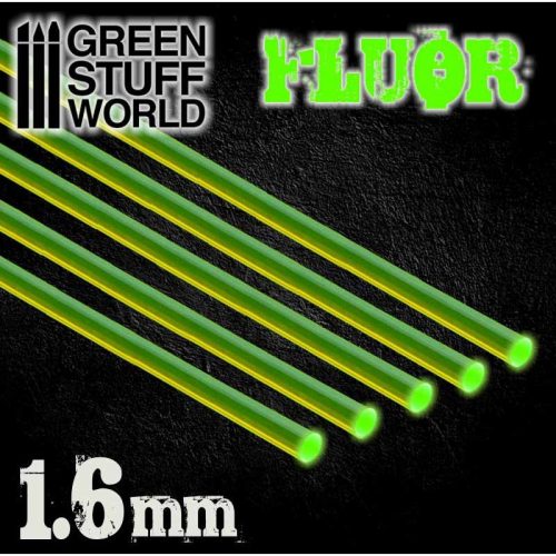 Green Stuff World - Acrylic Rods - Round 1.6 mm Fluor GREEN 