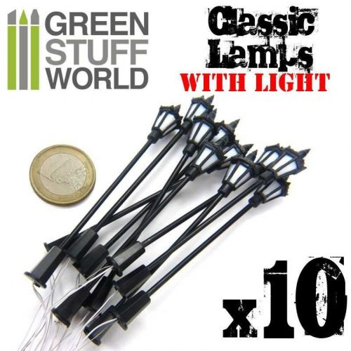 Green Stuff World - Plastic Classic Lamps 8,50cm - PACKx10