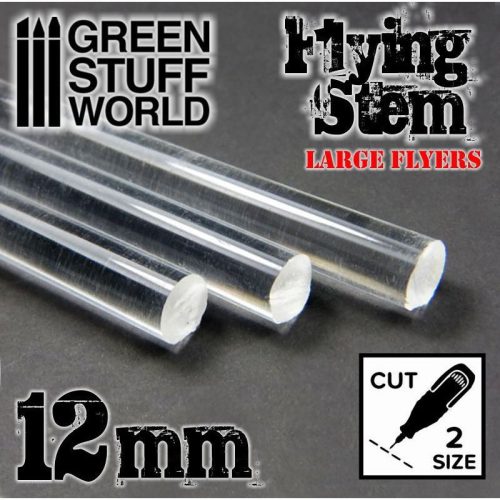 Green Stuff World - Acrylic Rods - Round 12 mm CLEAR 