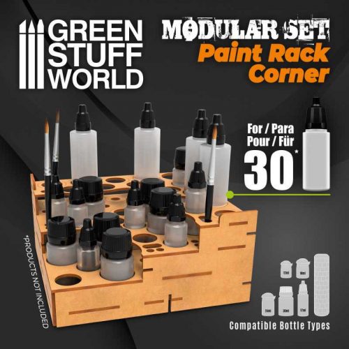 Green Stuff World - Mdf Paint Organizer Straight Corner