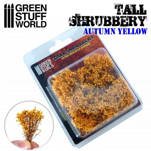 Green Stuff World - Tall Shrubbery - Autumn Yellow (8x8x3cm)